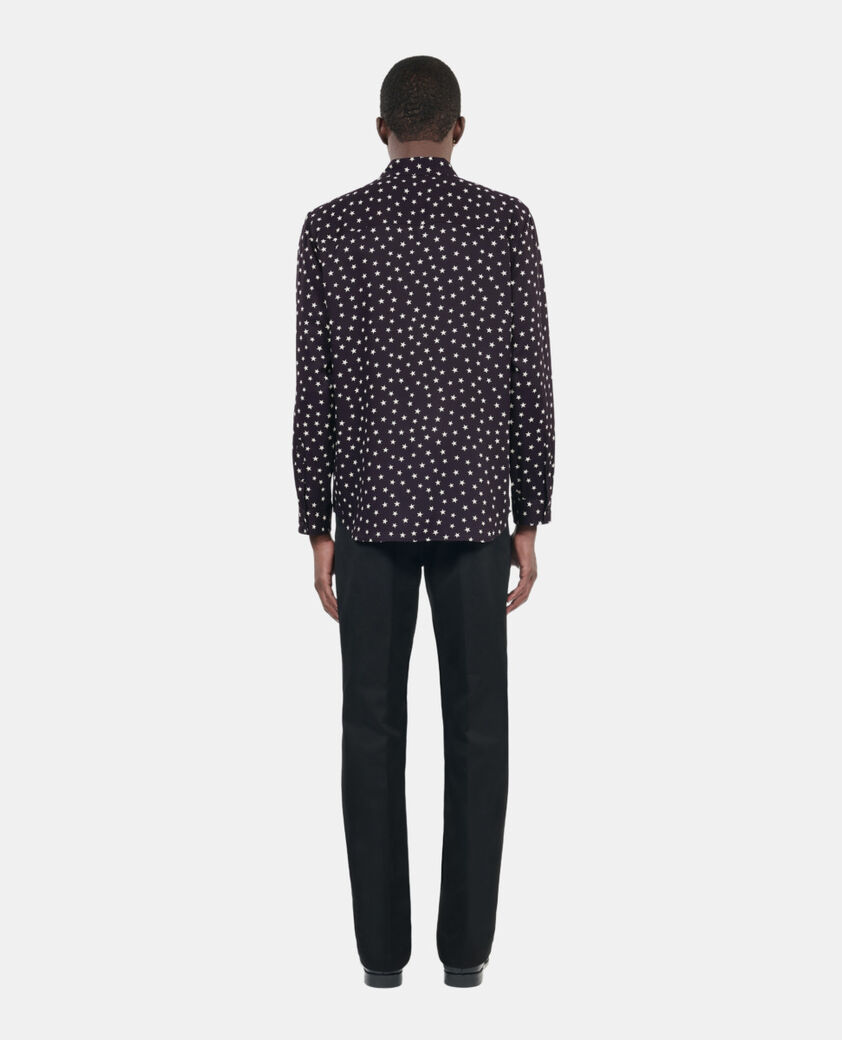 The Kooples MEN BLACK WHITE star printed shirt