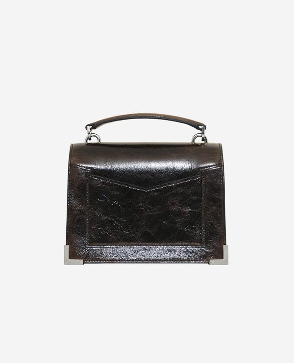 The Kooples MUJER BROWN bolso pequeño emily de piel agrietada marrón