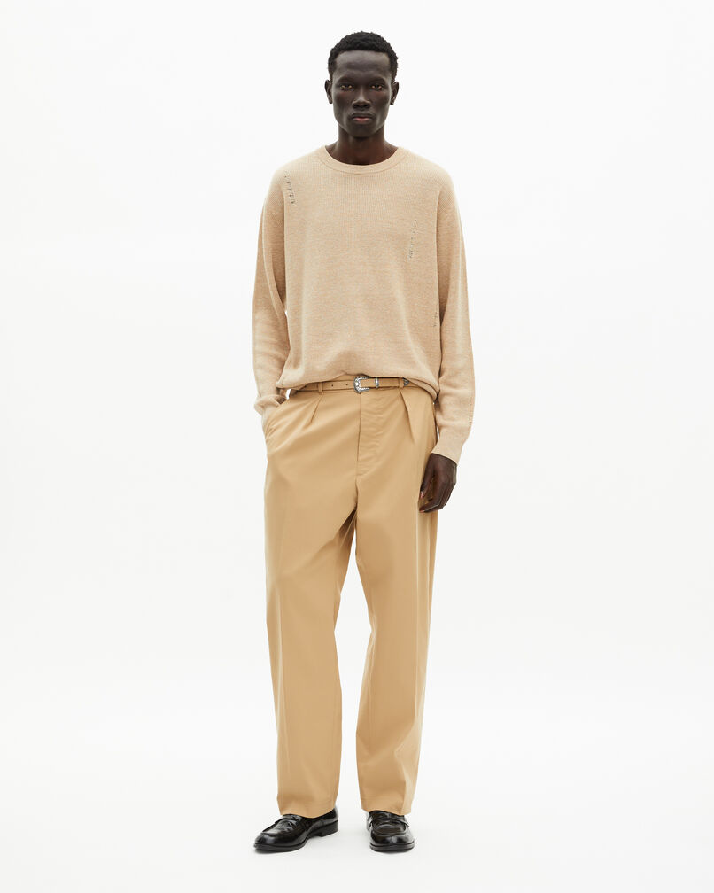 The Kooples HOMME BEIGE pantalon à pinces beige