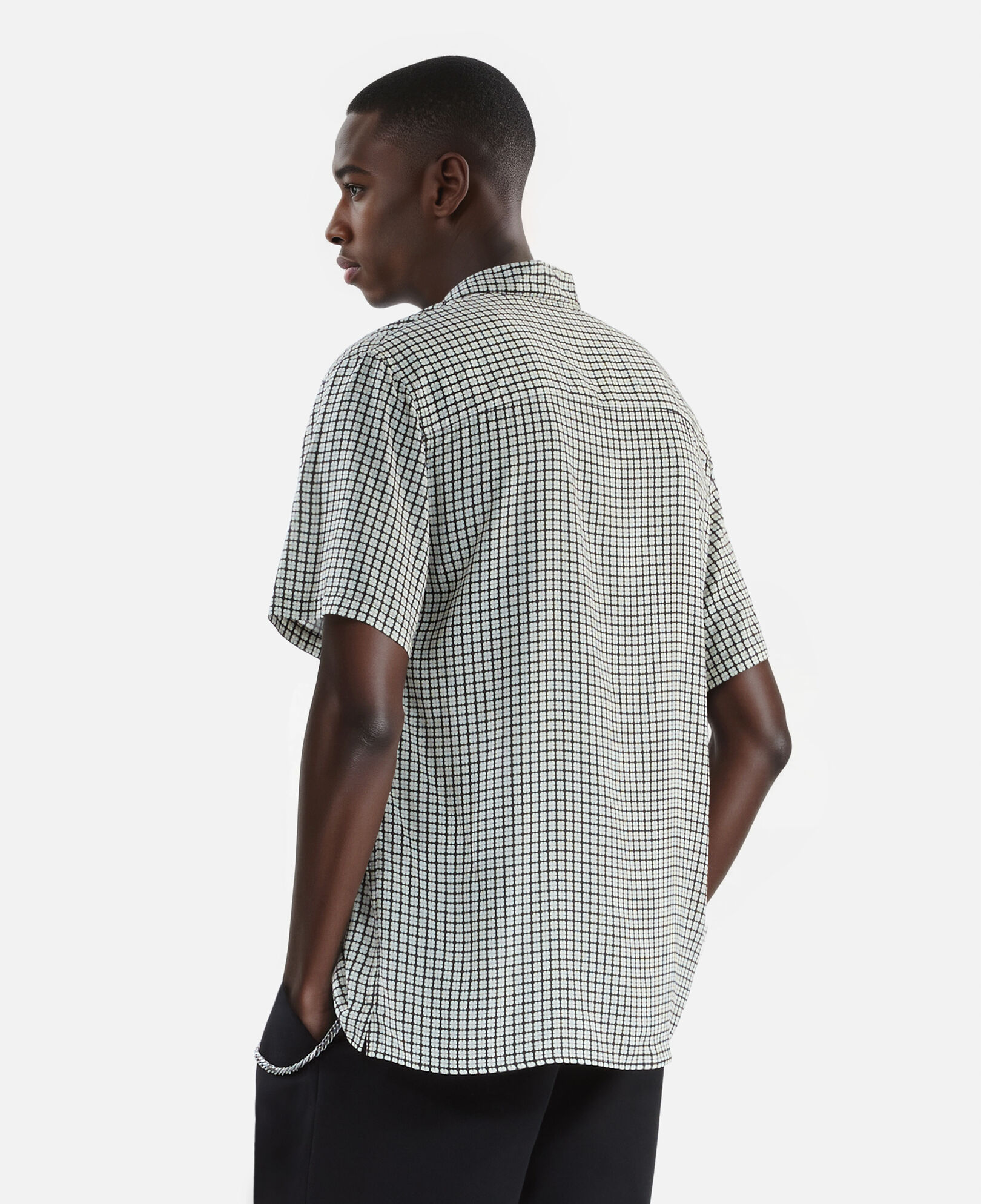 The Kooples HOMME BLACK WHITE chemise manches courtes imprimé fleuri