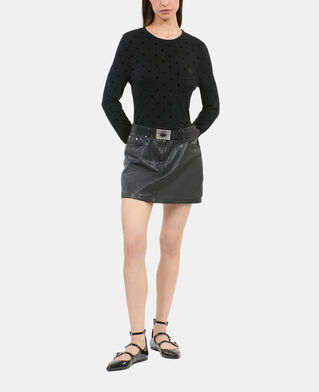 The Kooples FEMME BLACK t-shirt manches longues noir