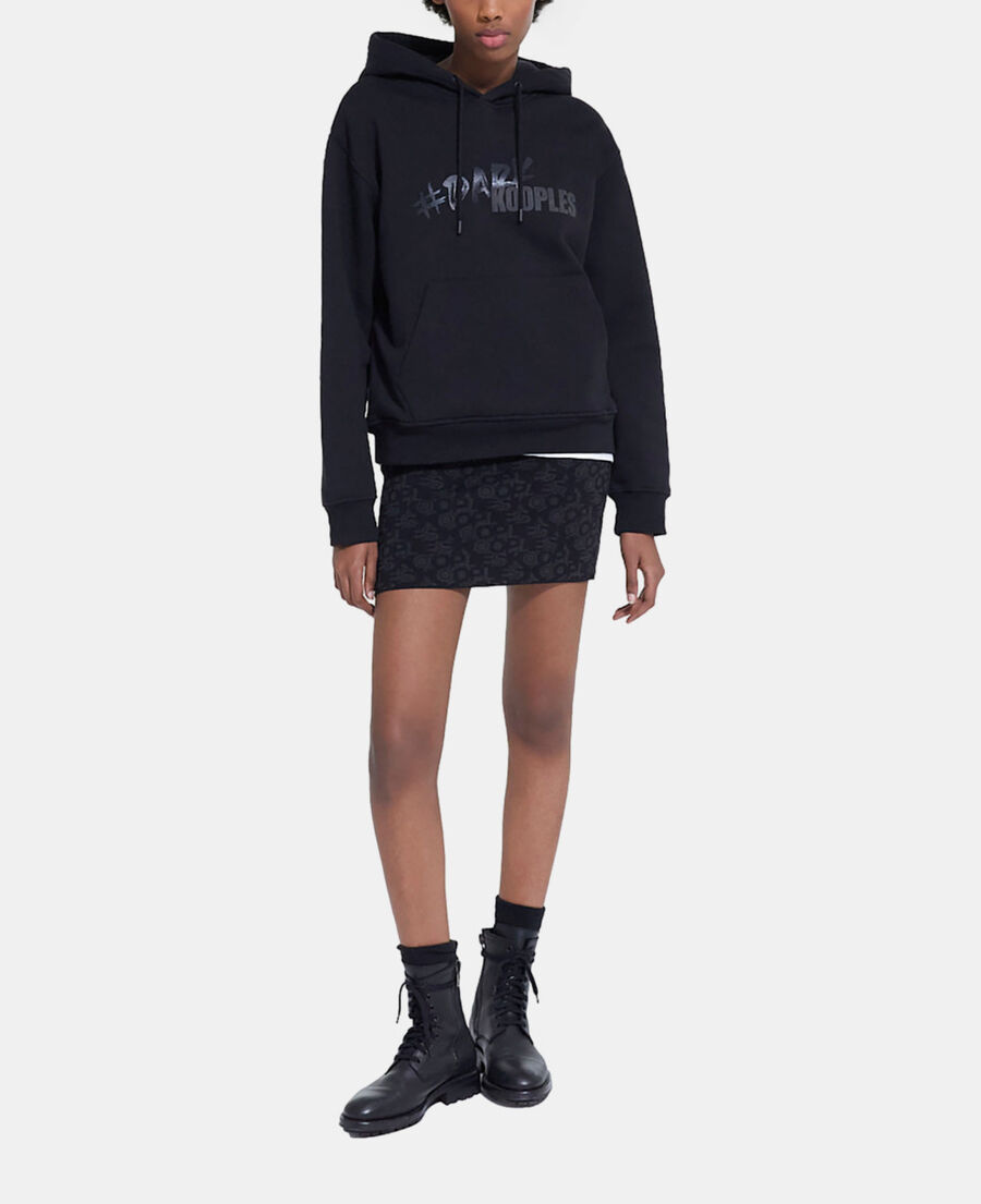 short black skirt with the kooples logo
