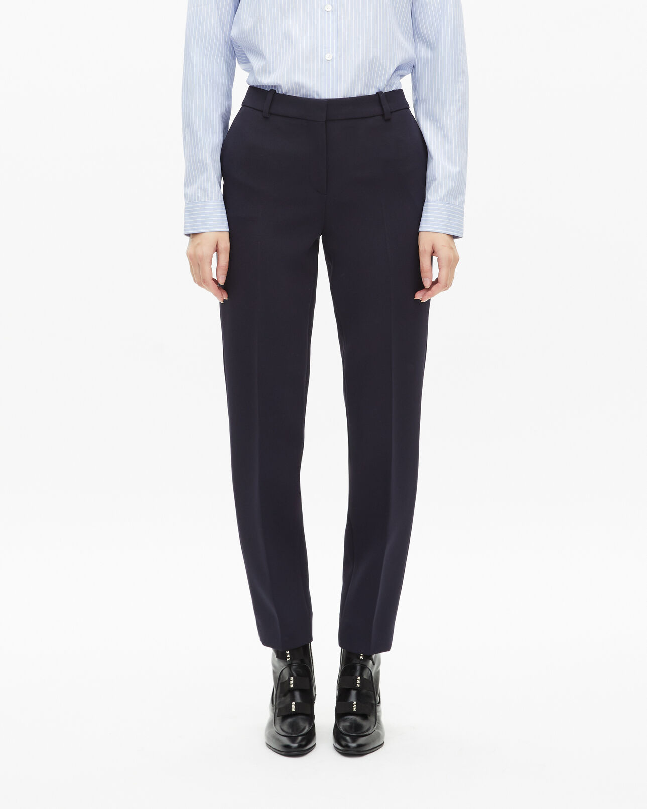 The Kooples F DARK NAVY navy blue crepe tailored pants