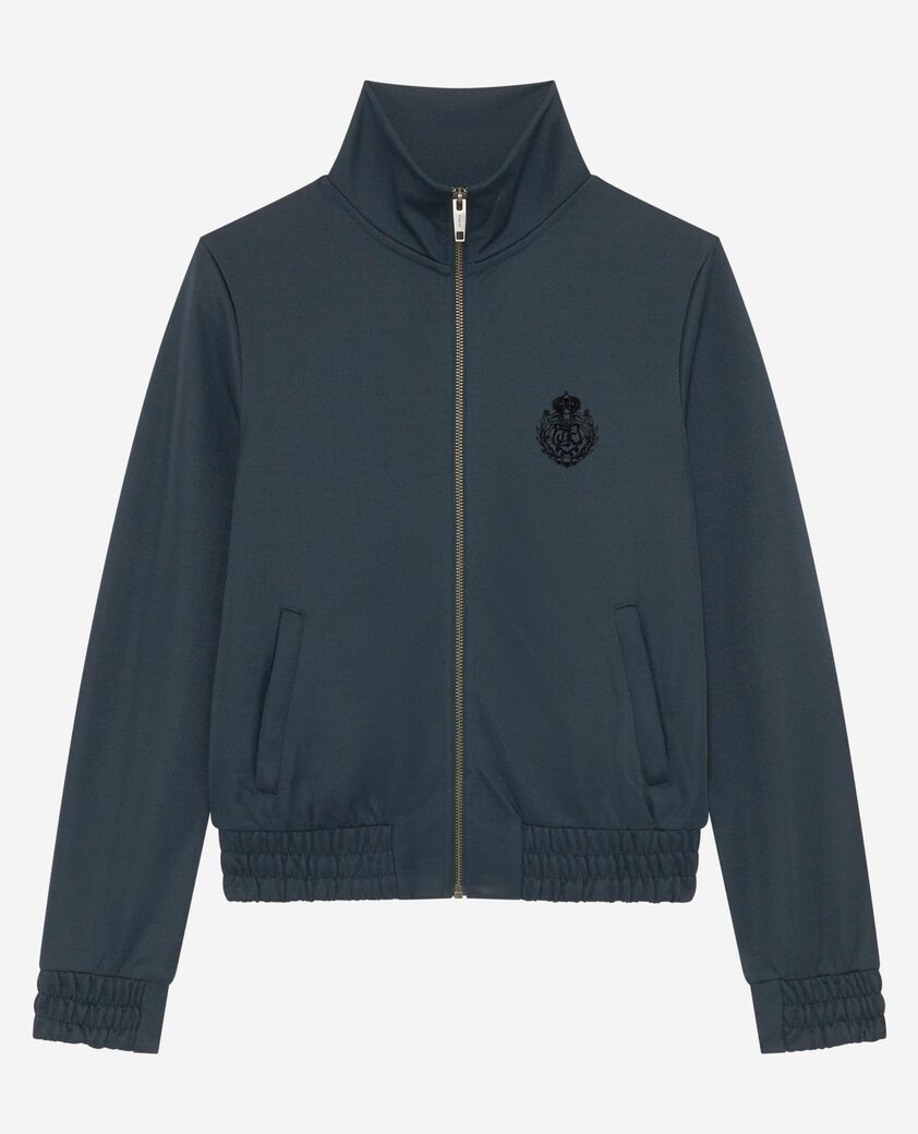 The Kooples FEMME FOREST sweatshirt &agrave; zip vert fonc&eacute;