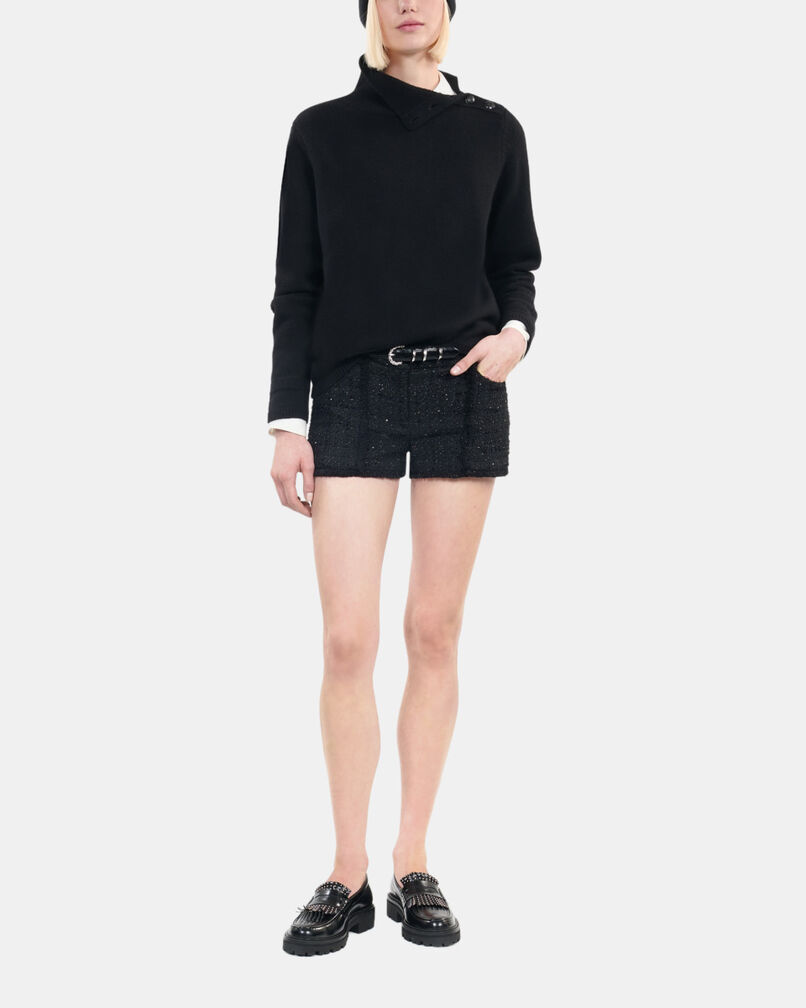The Kooples WOMEN BLACK black wool sweater
