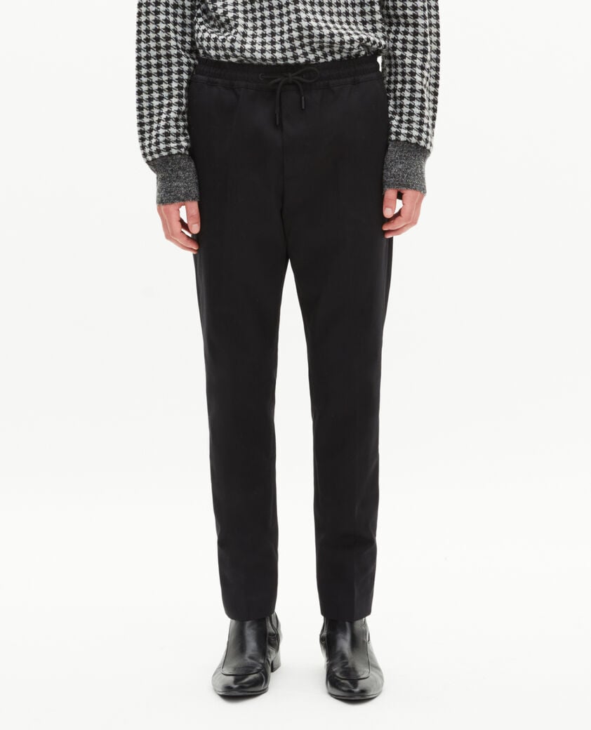 The Kooples HOMME BLACK pantalon droit noir