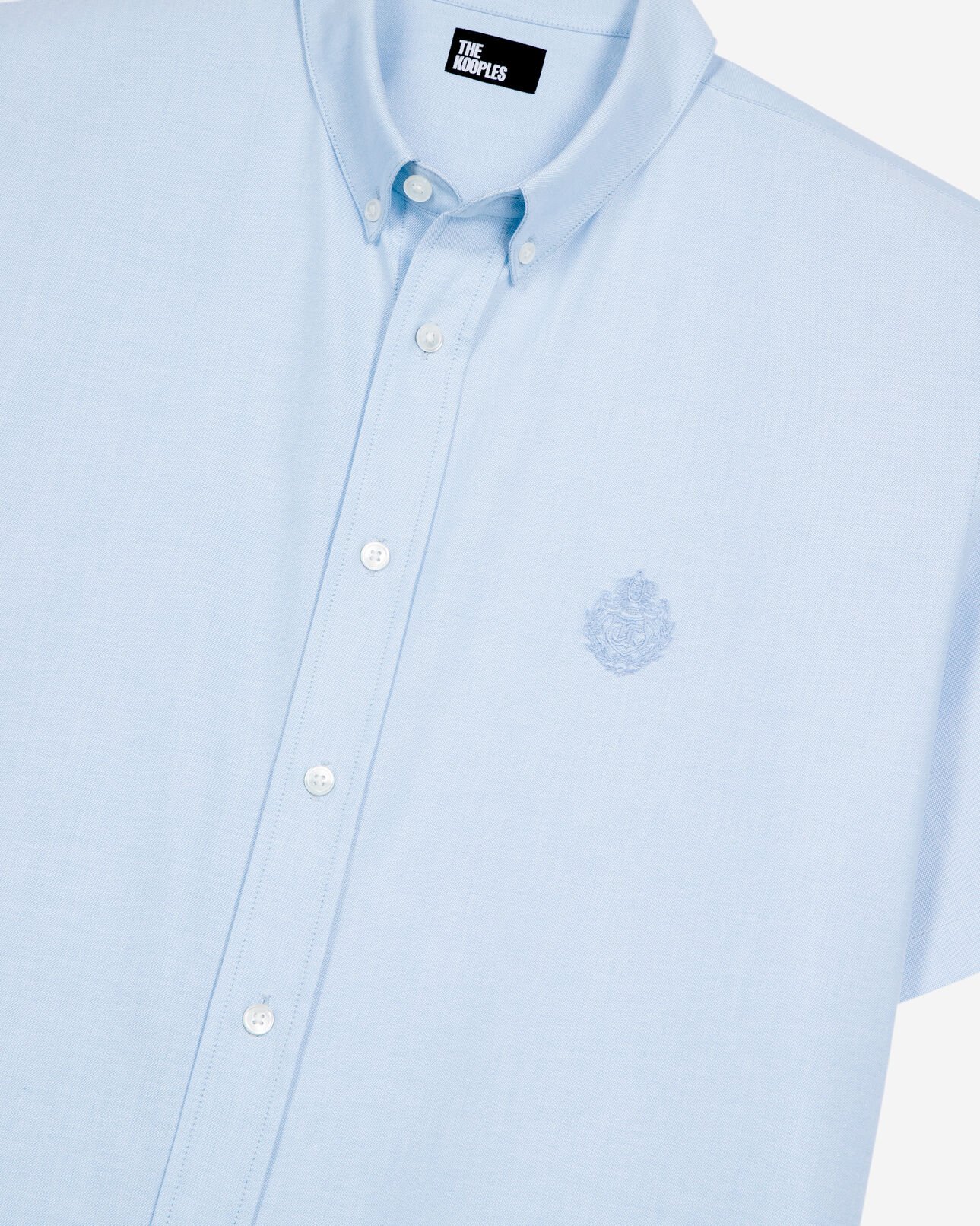The Kooples MEN SKY short-sleeved shirt with blue crest