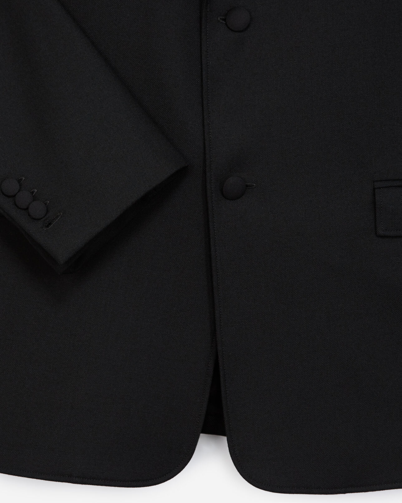 The Kooples MEN BLACK black jacket with covered buttons