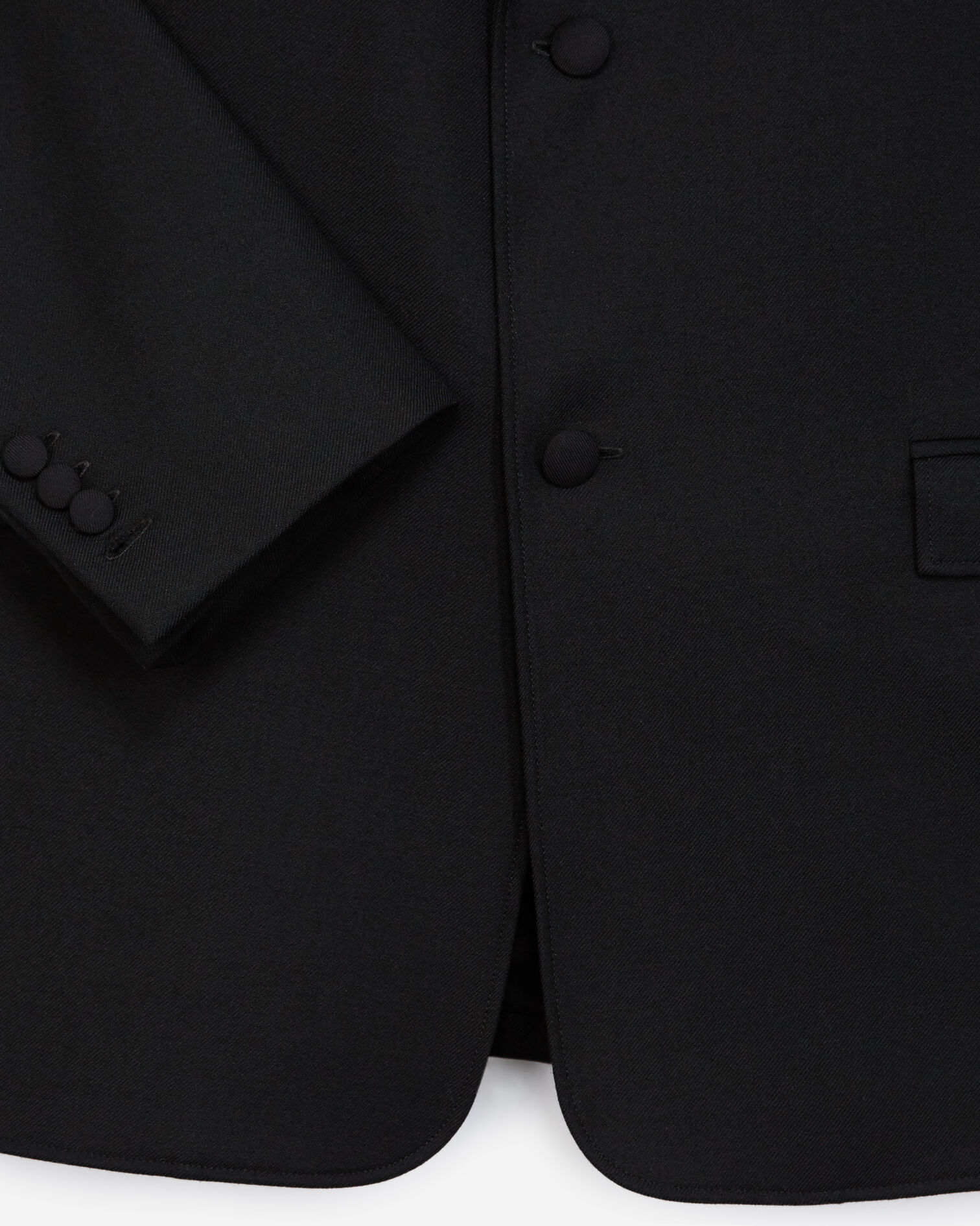 Black jacket with covered buttons, BLACK, hi-res image number null