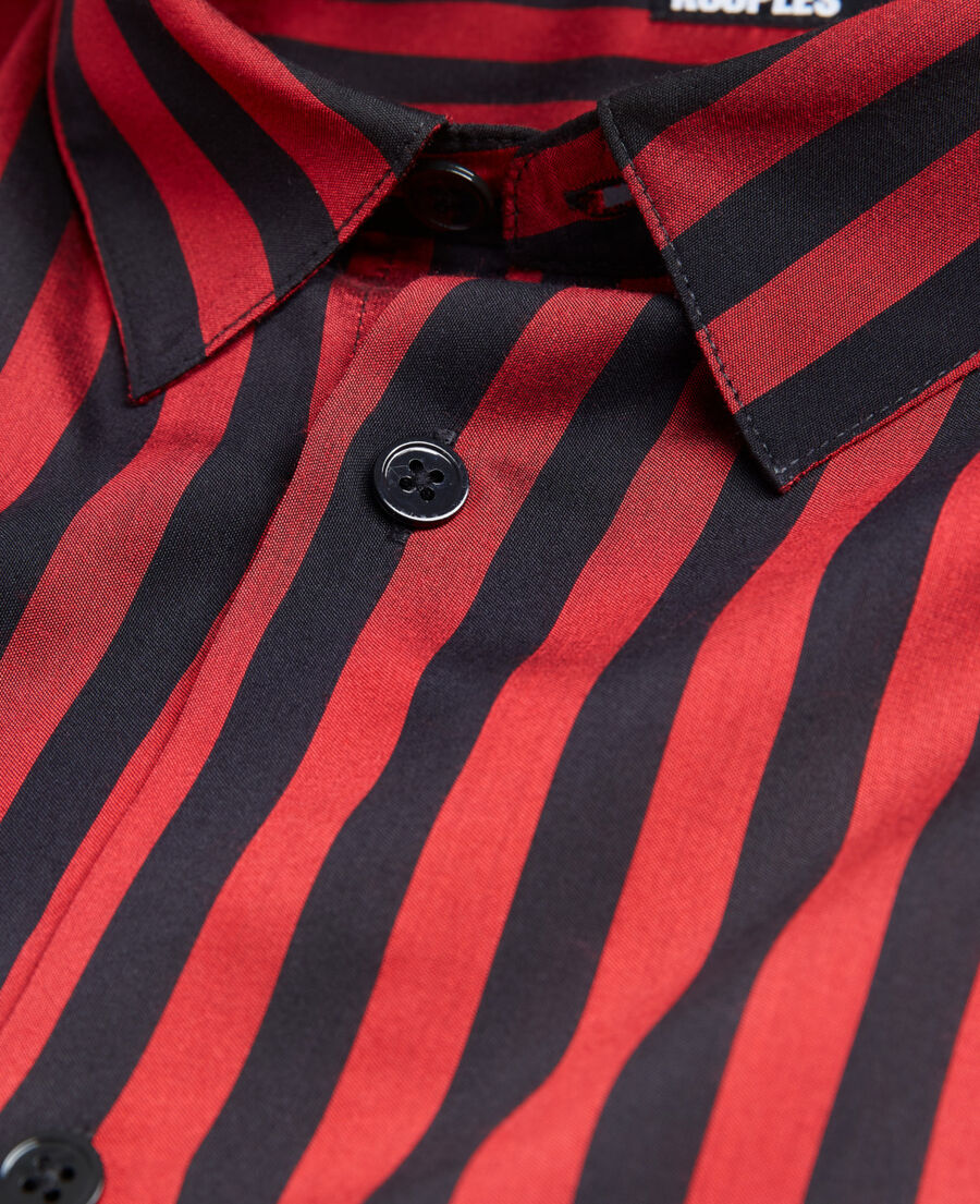 striped shirt with classic collar