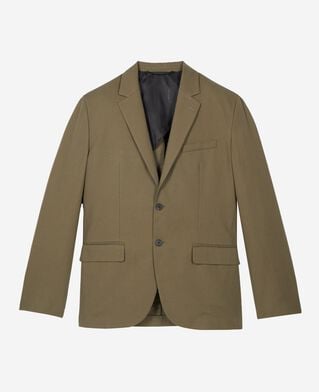 The Kooples MEN KAKI khaki cotton linen suit jacket
