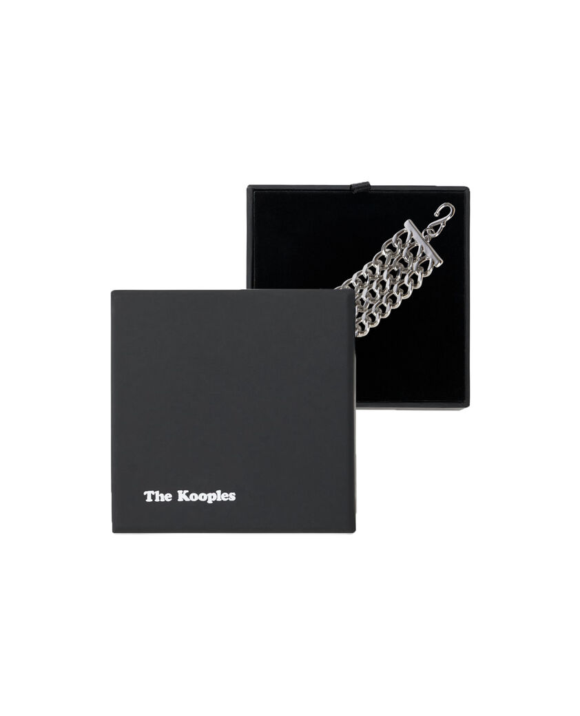 The Kooples MUJER BLACK SILVER pulsera de cadena de plata