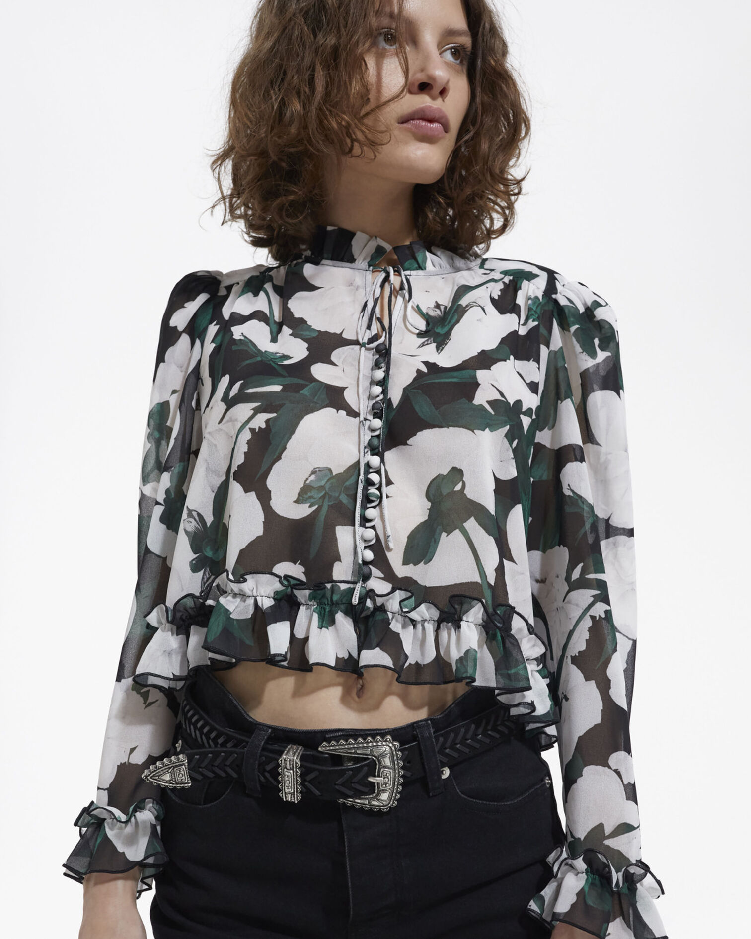 Printed blouse, ECRU, hi-res image number null
