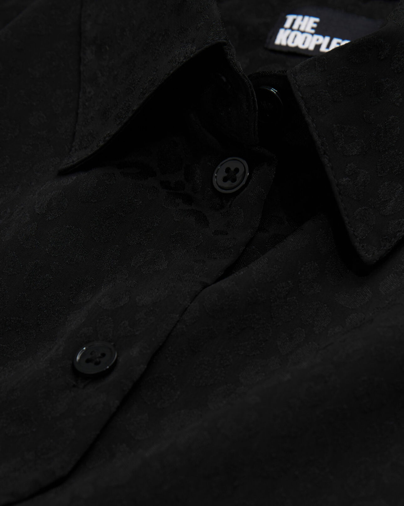 The Kooples WOMEN BLACK black leopard print shirt