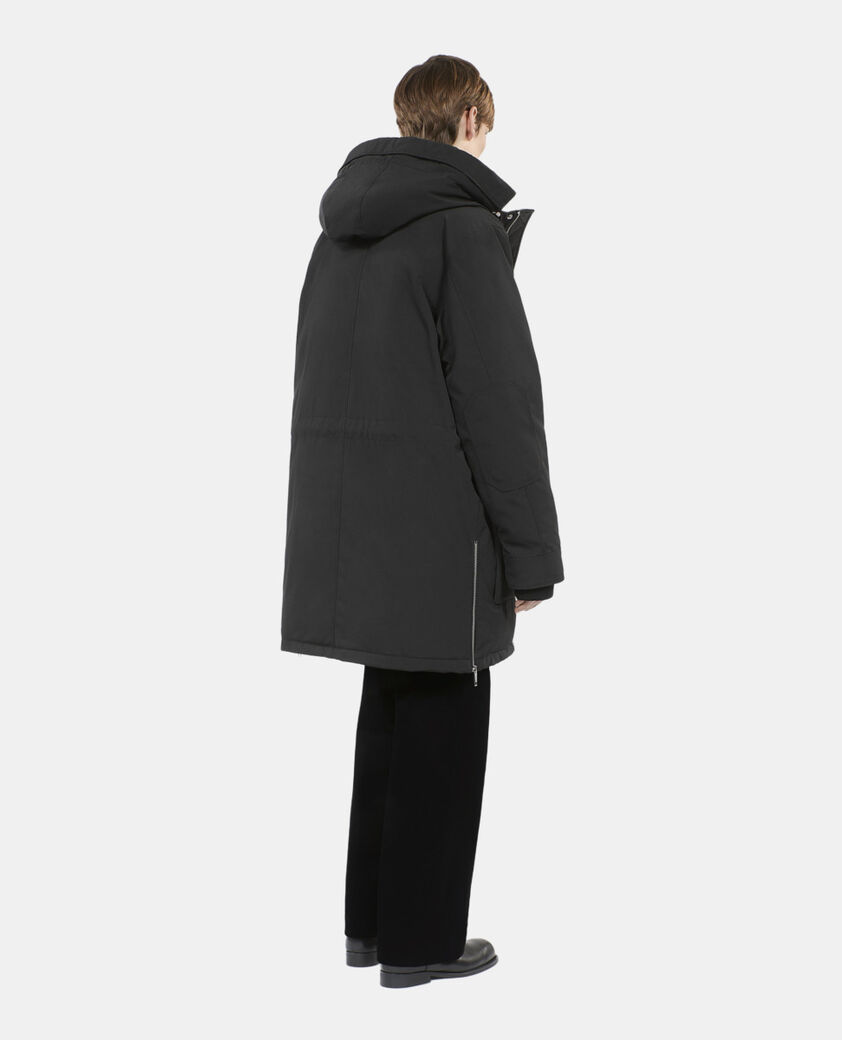 The Kooples HERREN BLACK schwarzer parka mit kapuze