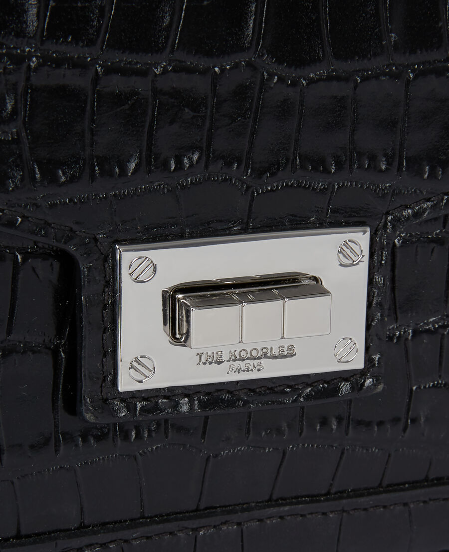 small emily bag in black vinyl-effect leather