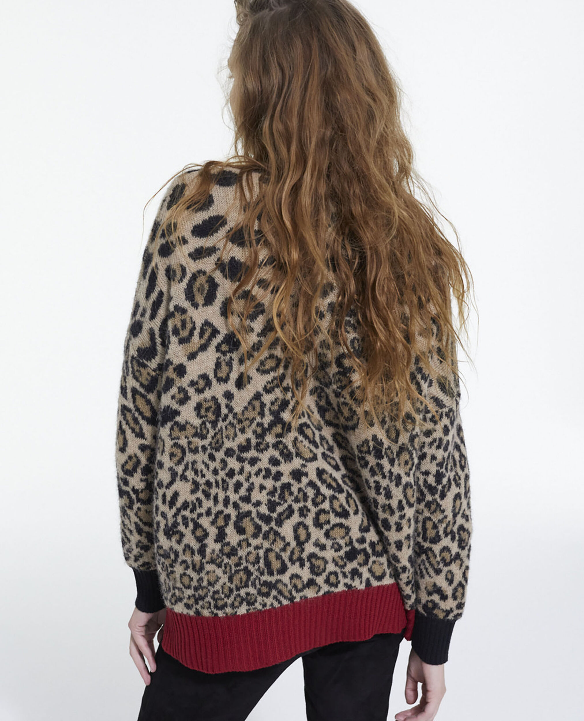 Leopard print sweater, LEOPARD, hi-res image number null