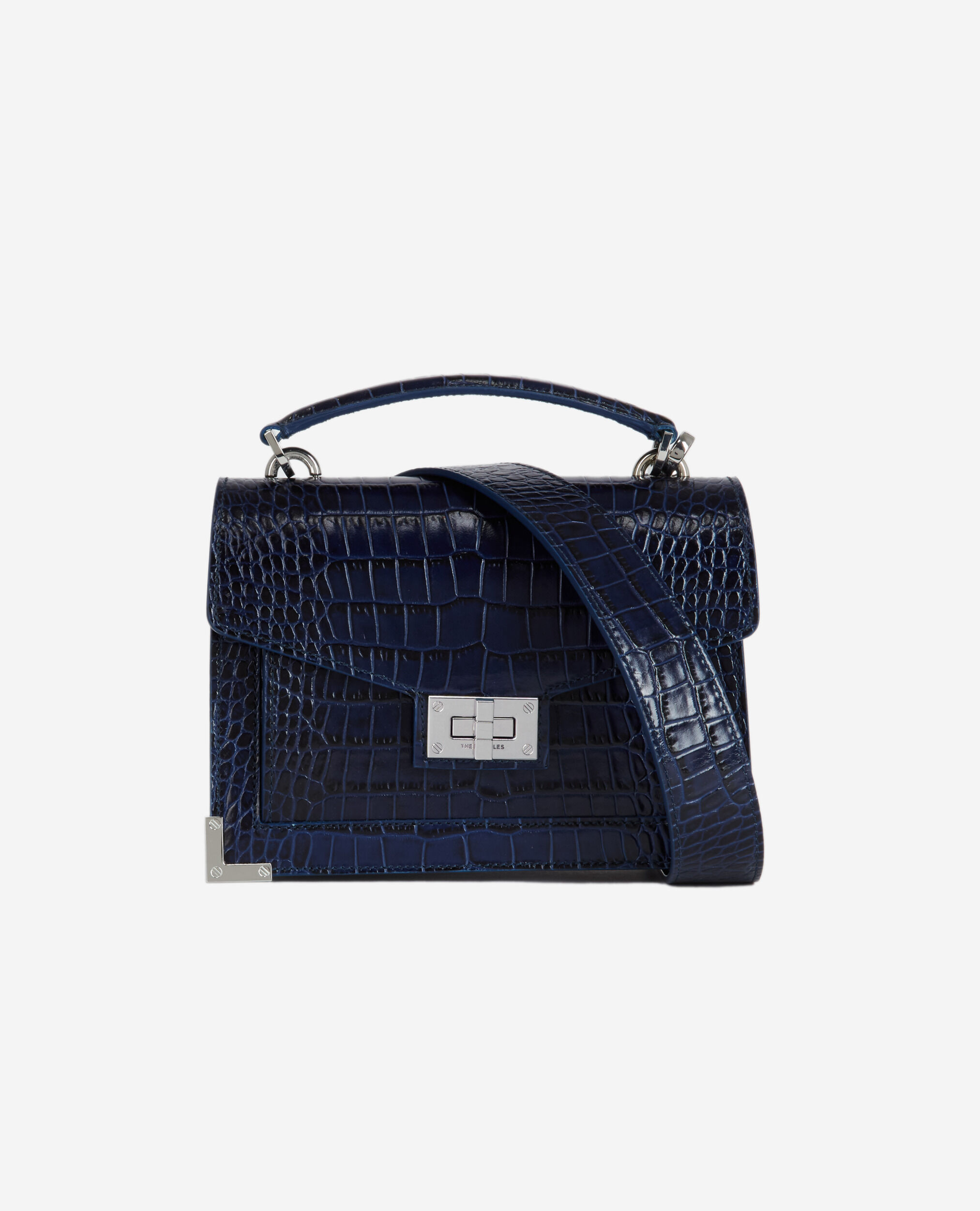 Small Emily bag in blue leather, DARK NAVY, hi-res image number null