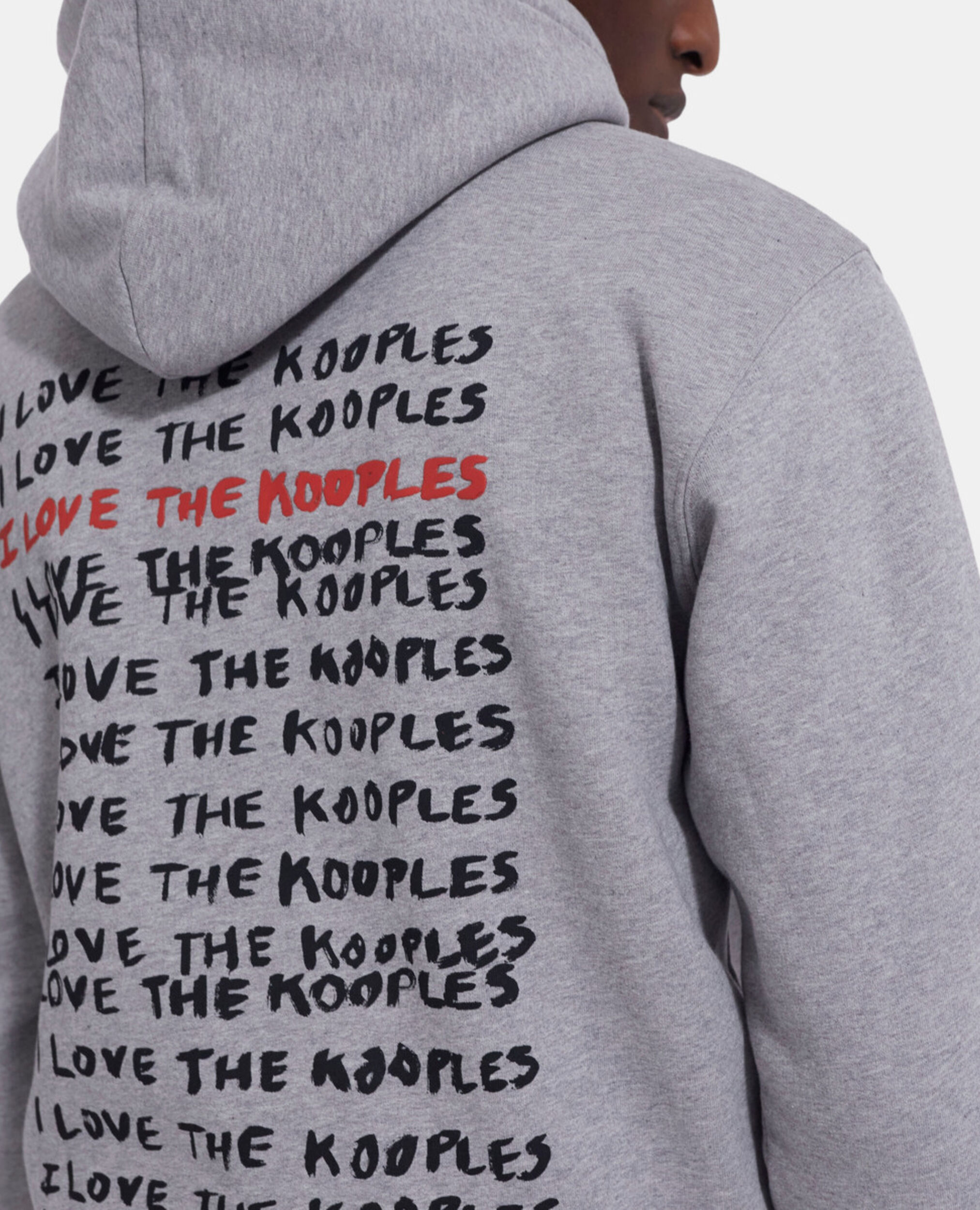 I Love Kooples gray sweatshirt, GREY MELANGE, hi-res image number null