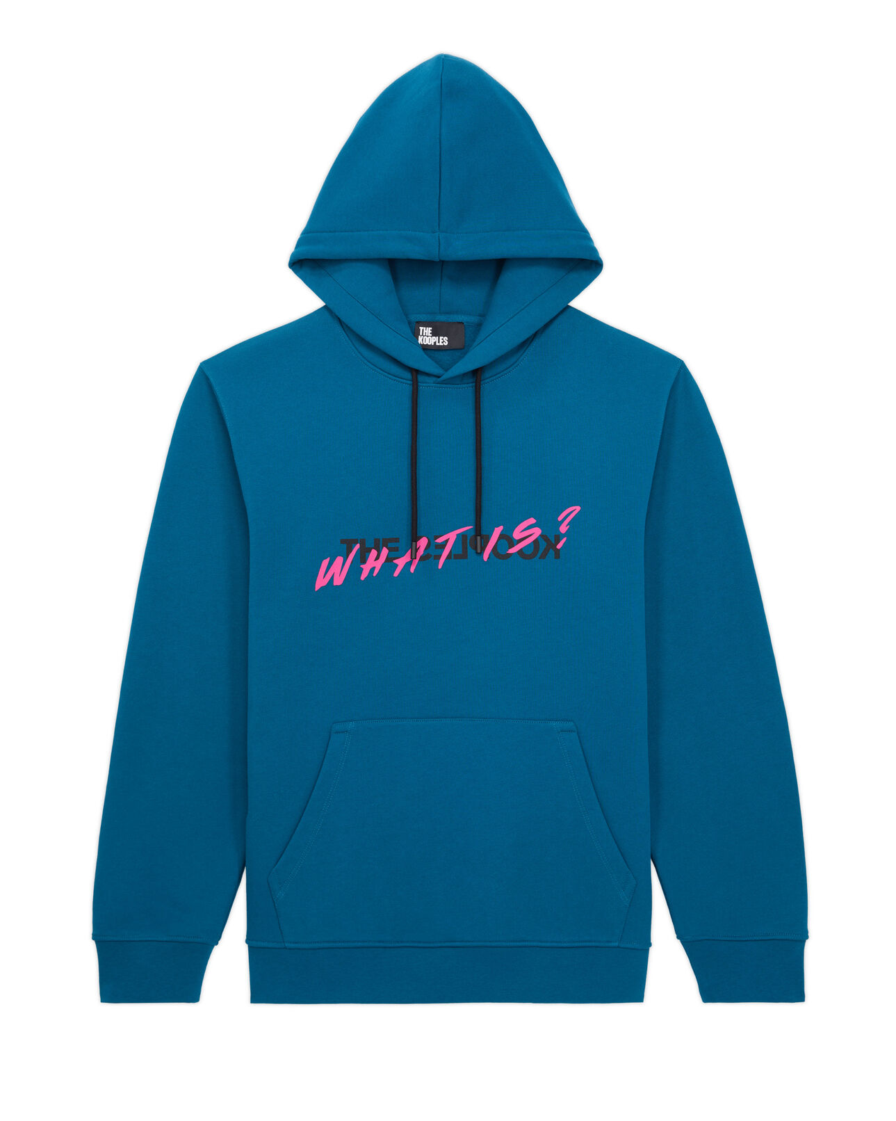 The Kooples HOMME MEDIUM BLUE sweatshirt homme what is bleu à  capuche