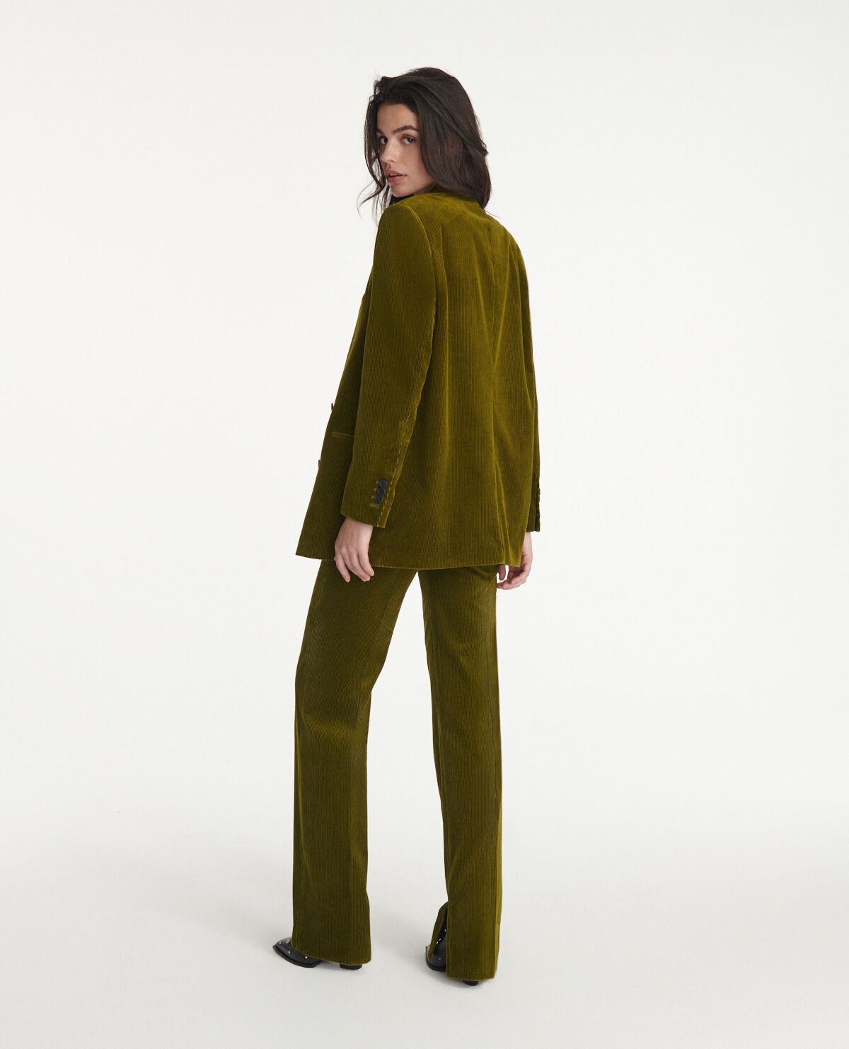 Veste velours verte femme mango deals