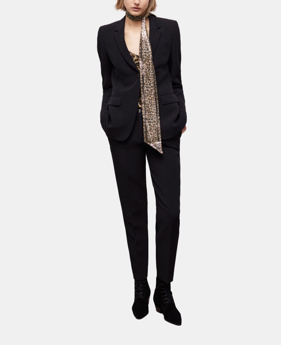 The Kooples FEMME BLACK boots en cuir à lacets noirs