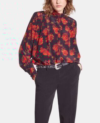 The Kooples WOMEN BLACK wide black leather belt with stars