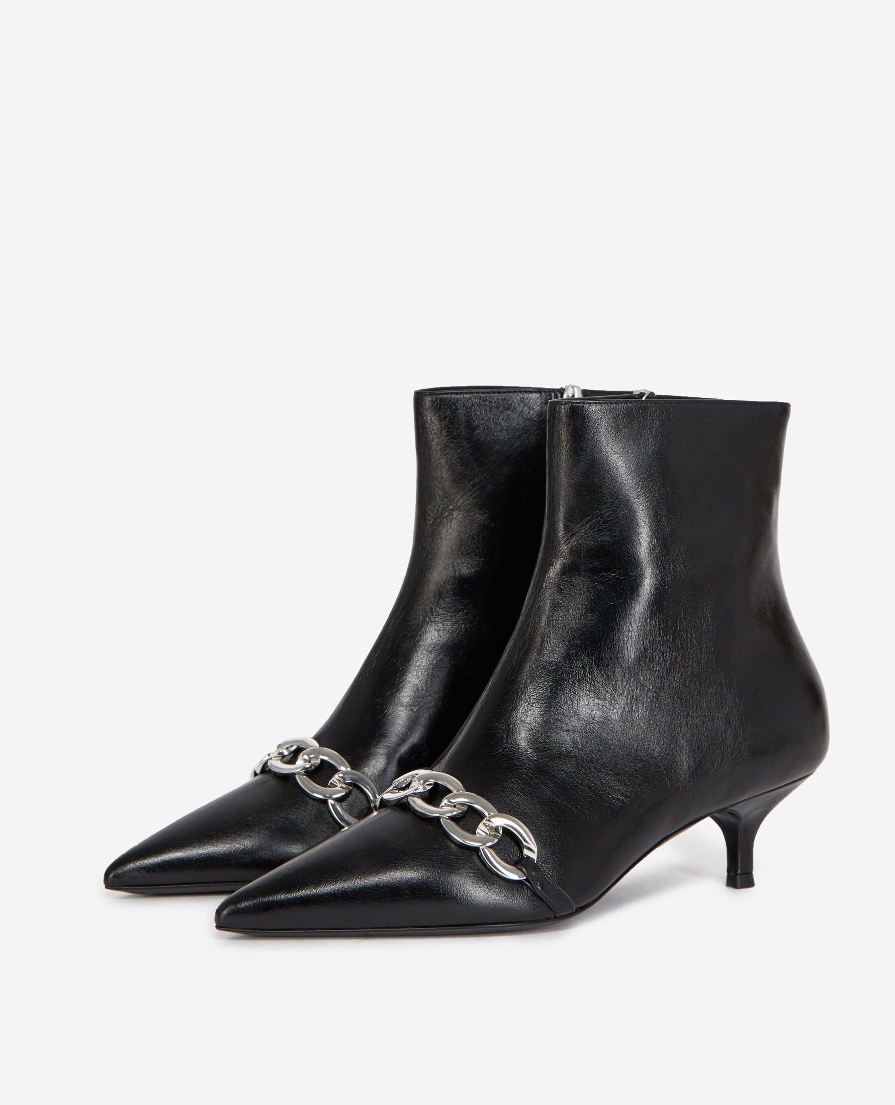 Black ankle boots with chains discount