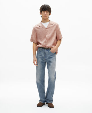 The Kooples MEN LILA short-sleeved pink jacquard shirt