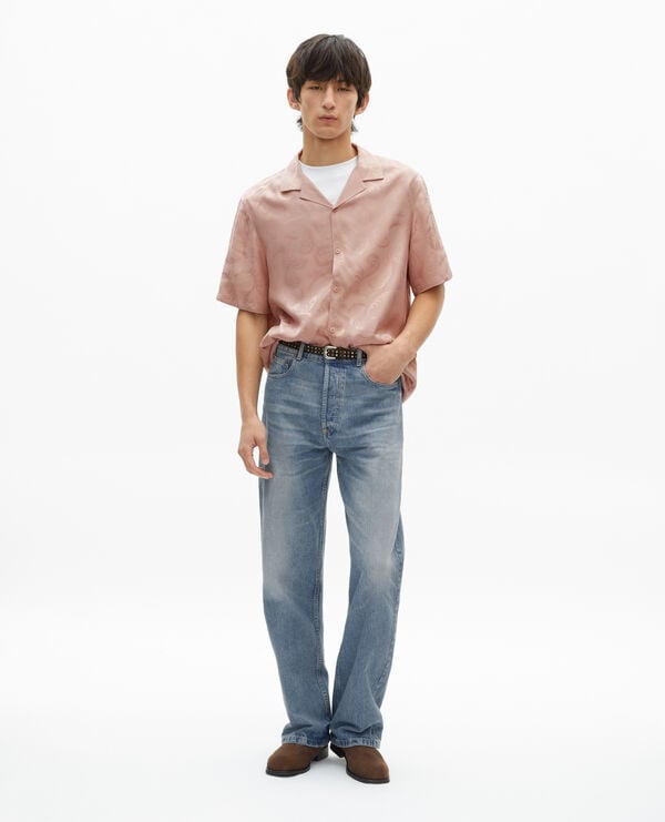 The Kooples HOMME LILA chemise manches courtes en jacquard rose