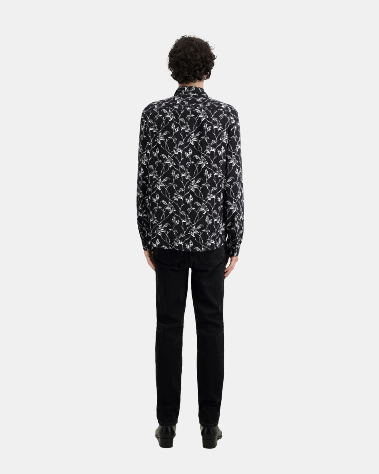 The Kooples HOMBRE BLACK WHITE camisa estampada