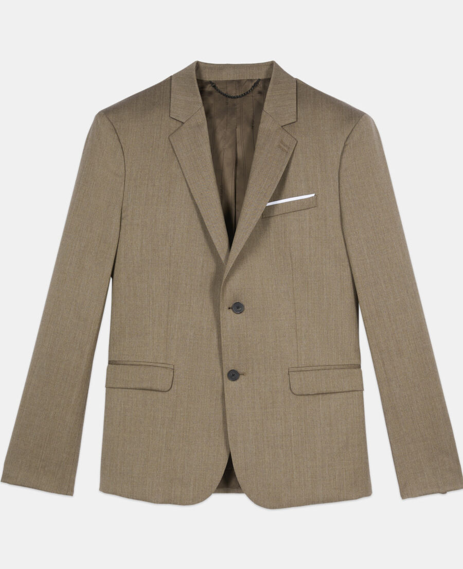 The Kooples H BROWN light brown wool suit jacket