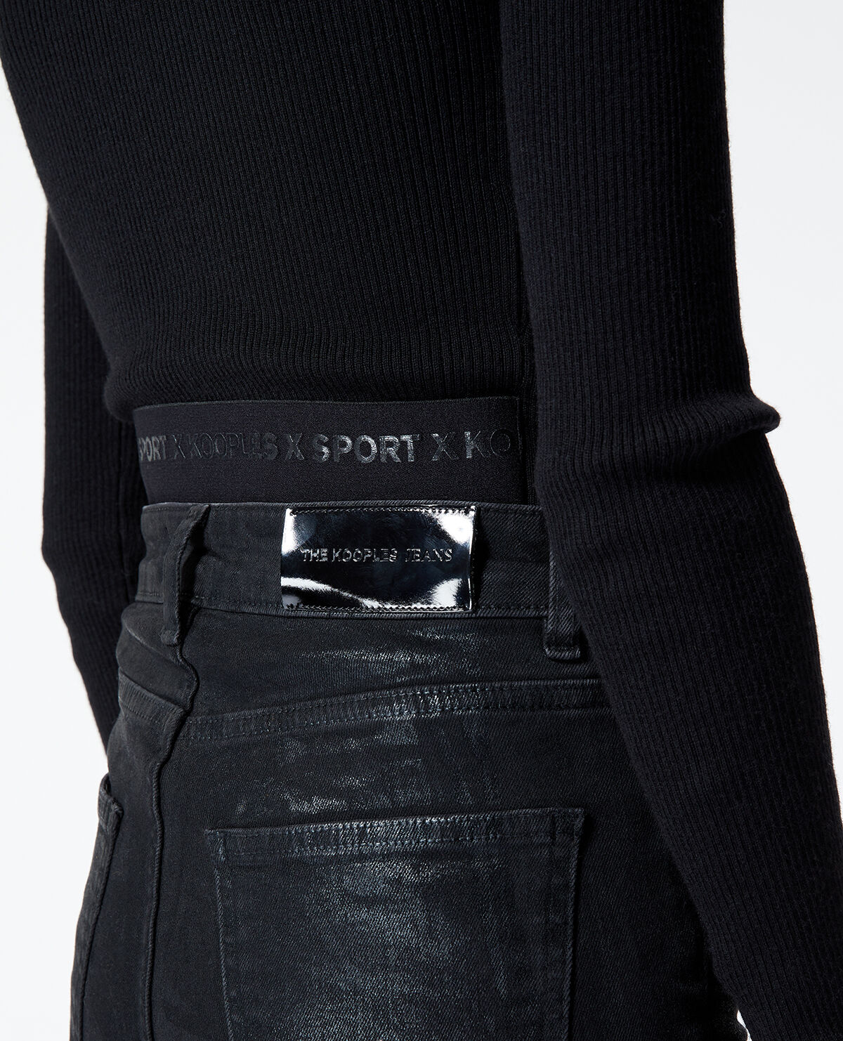 Jean enduit homme online noir