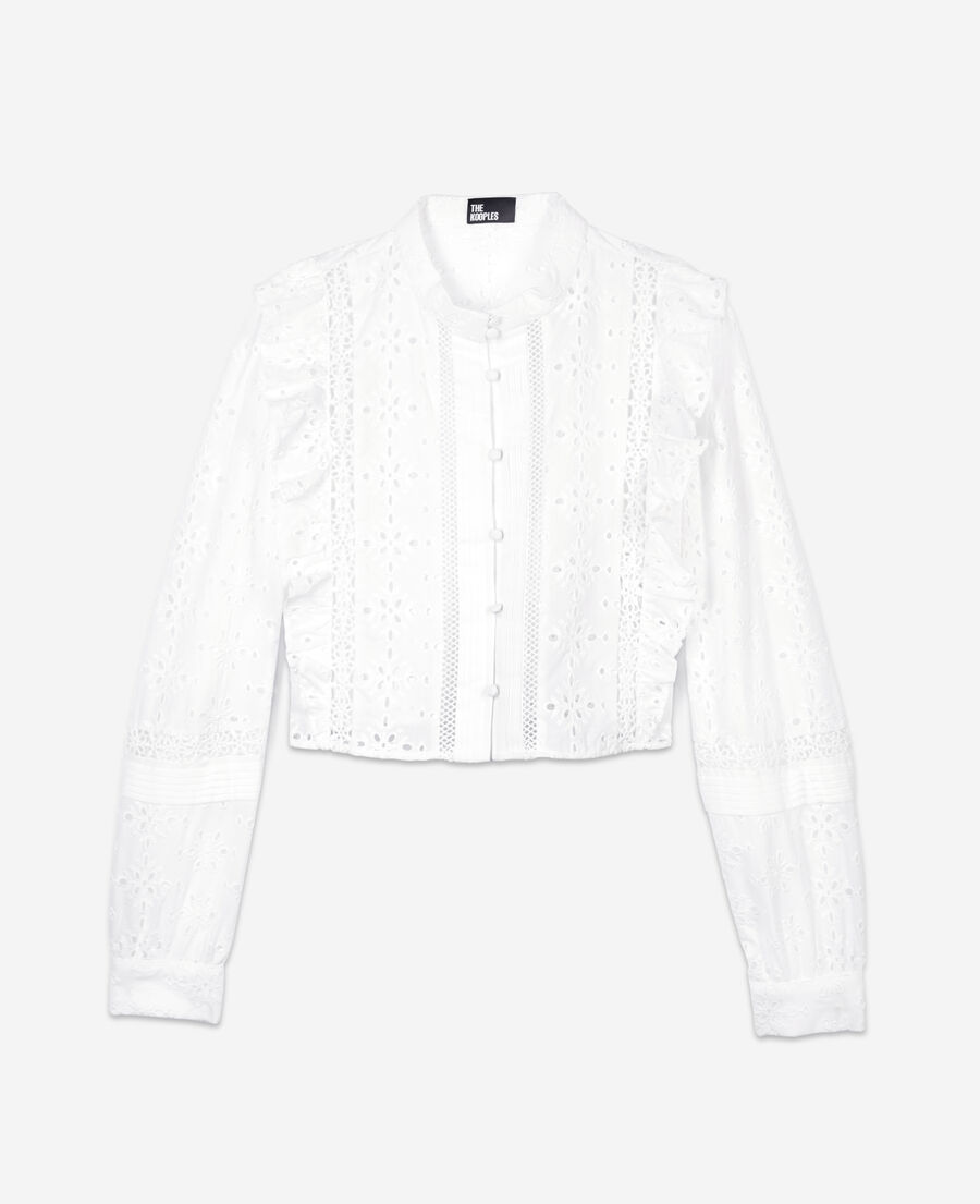 chemise blanche en broderie anglaise