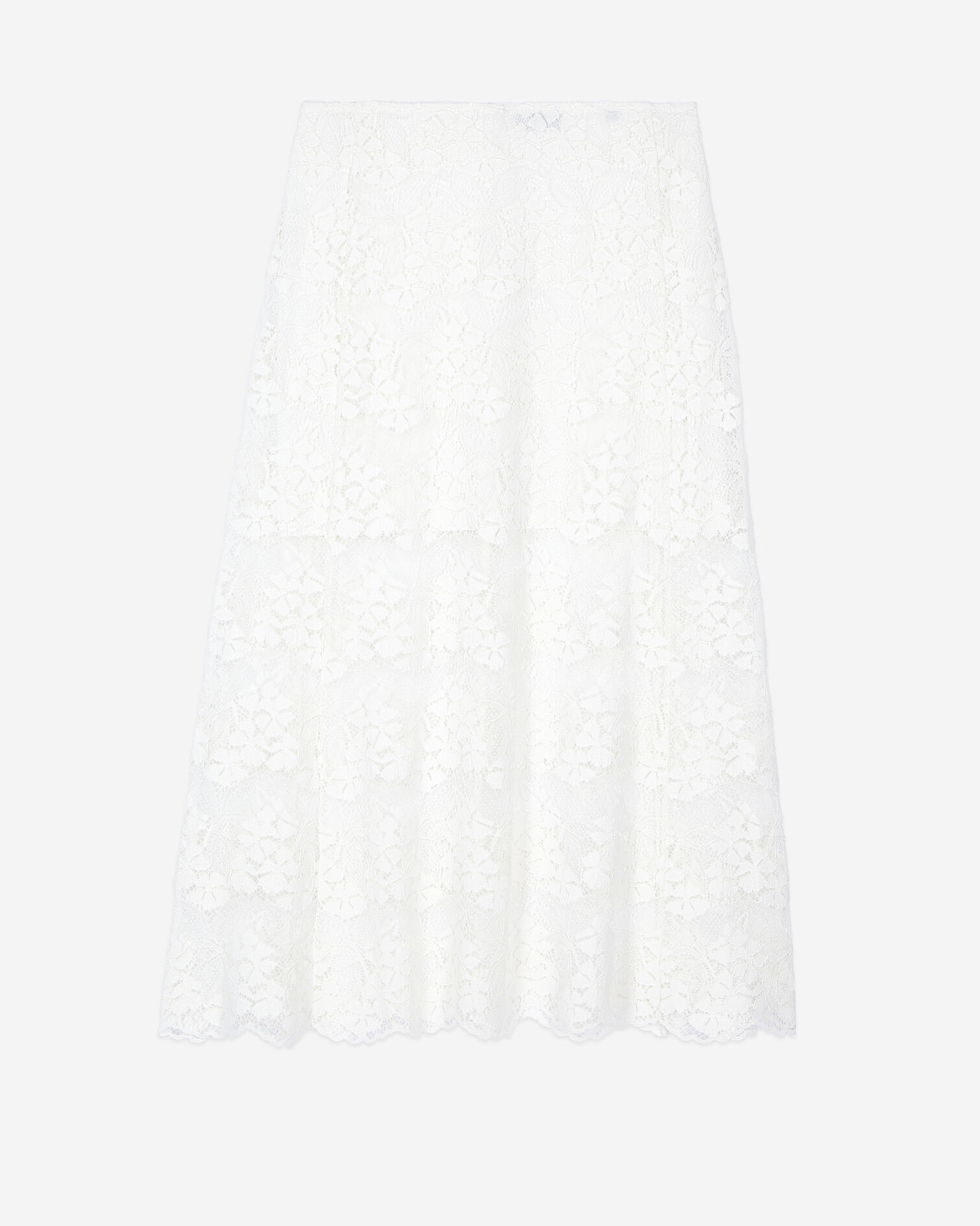 Long ecru lace skirt, ECRU, hi-res image number null