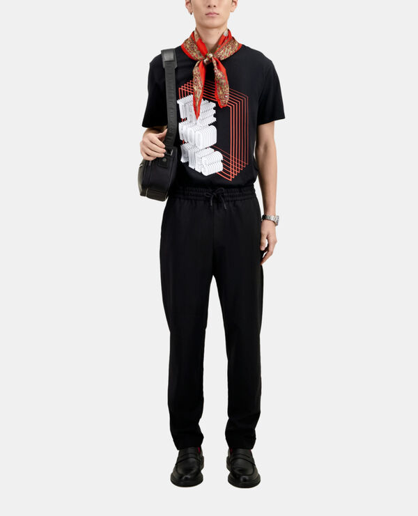 schwarze hose aus flanell