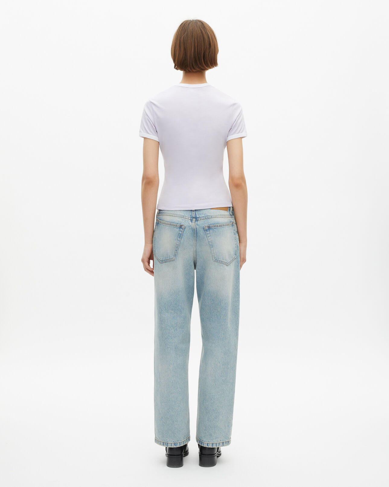 The Kooples F LIGHT PURPLE t-shirt with lilac screen print