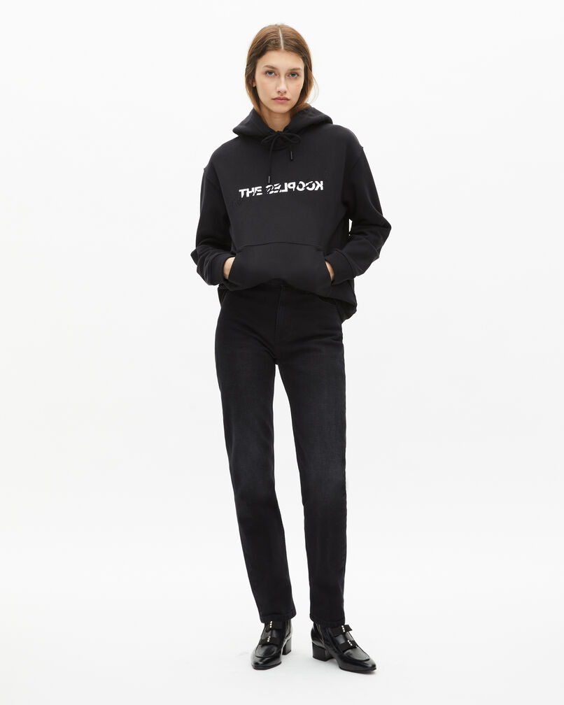 The Kooples FEMME BLACK sweatshirt à capuche what is avec strass noir