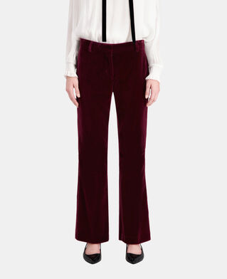 The Kooples MUJER BURGUNDY pantalón traje burdeos terciopelo