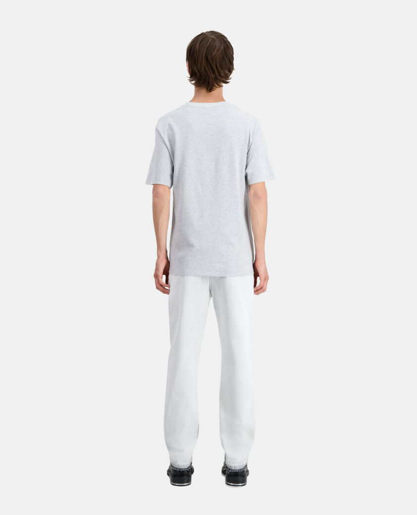 The Kooples HOMME GRIS CLAIR t-shirt homme gris avec broderie fleur