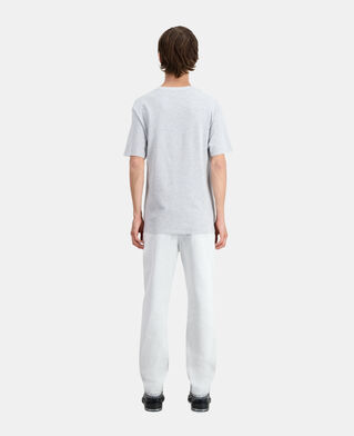 The Kooples HOMME GRIS CLAIR t-shirt homme gris avec broderie fleur
