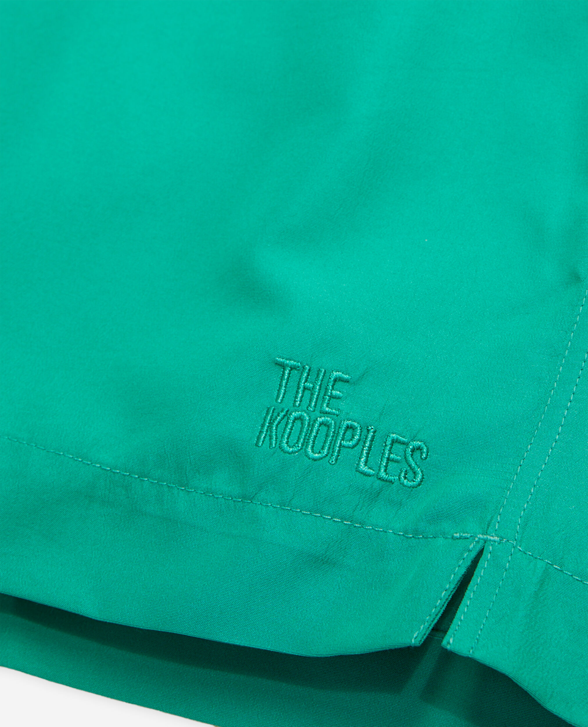 Grüne Badeshorts mit Logo, GREEN, hi-res image number null