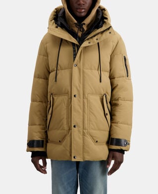 The Kooples H CAMEL beige hooded parka