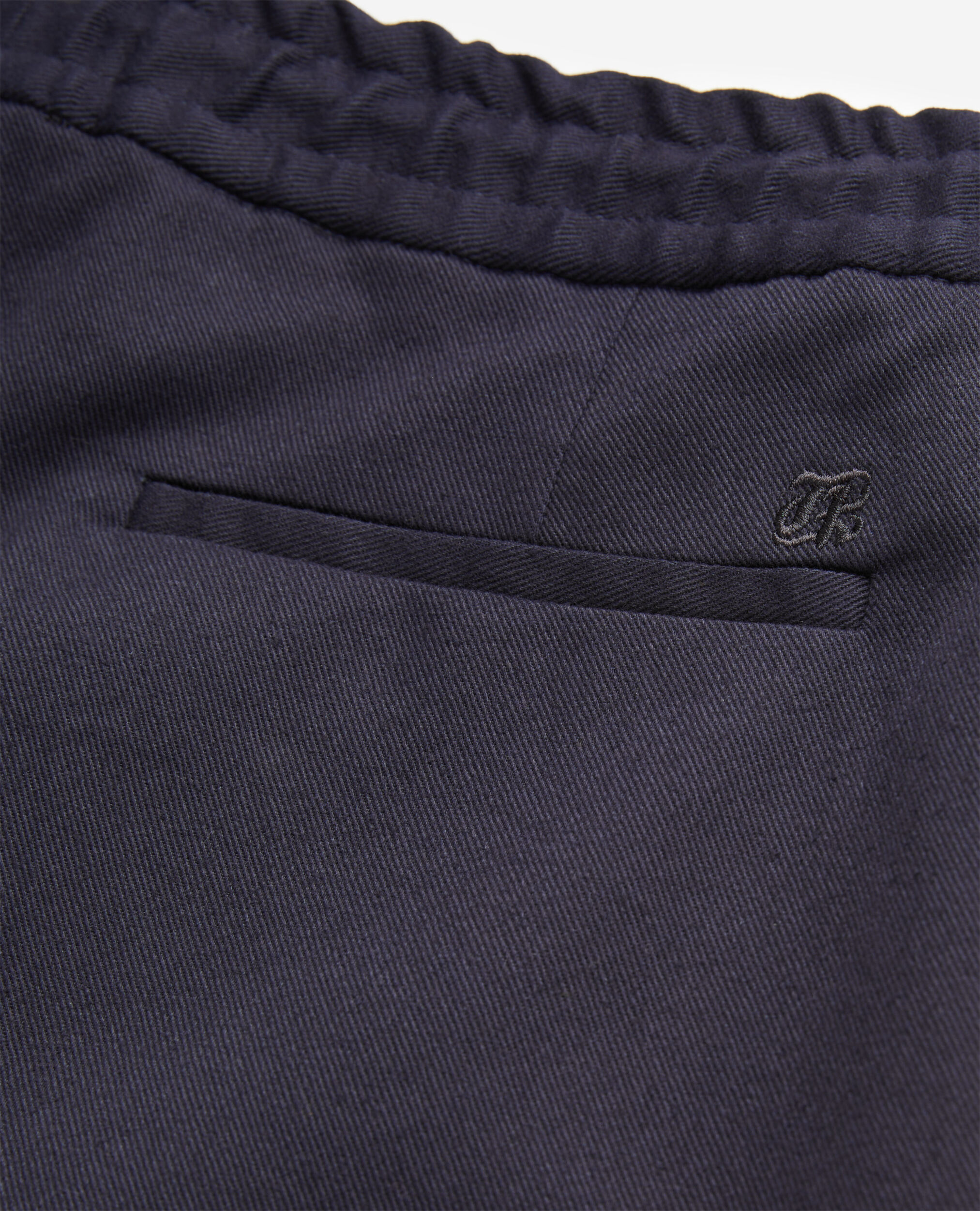 Cotton blue trousers, DARK NAVY, hi-res image number null