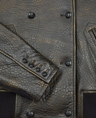 The Kooples FEMME DARK BROWN blouson en cuir marron