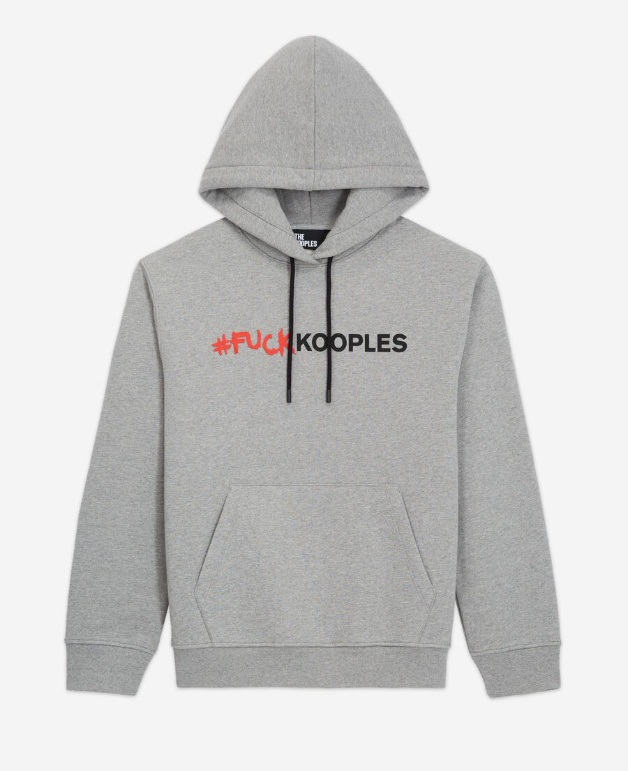 더 쿠플스 The Kooples Sweatshirt logo gris,GREY MELANGE