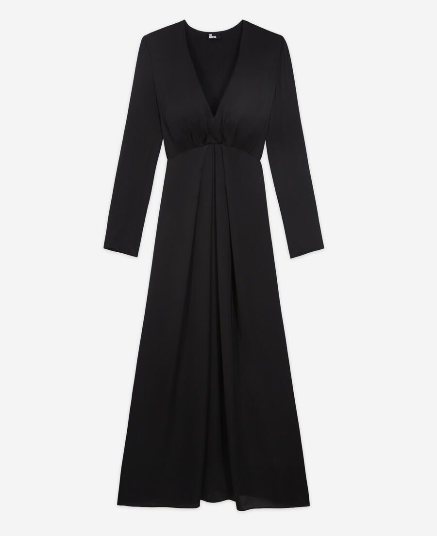 더 쿠플스 The Kooples Robe longue noire,BLACK