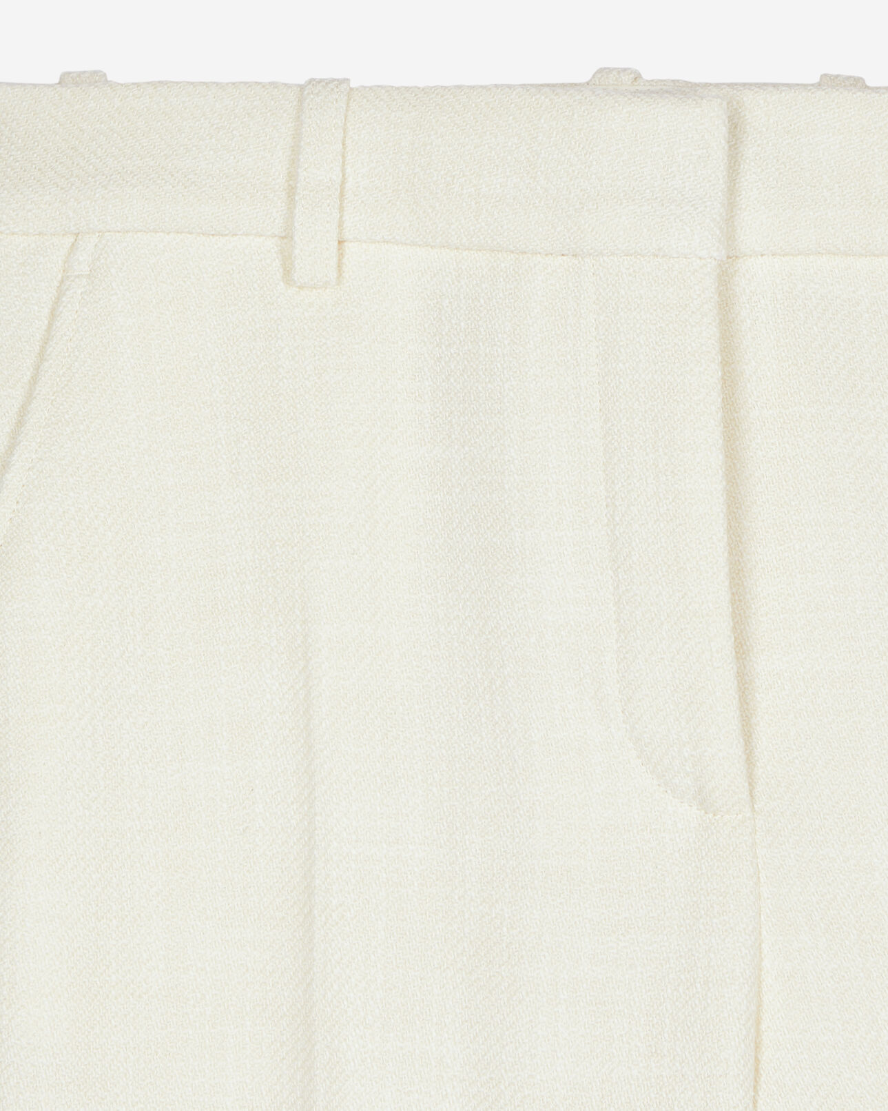 The Kooples WOMEN ECRU ecru wool and cotton flared suit trousers