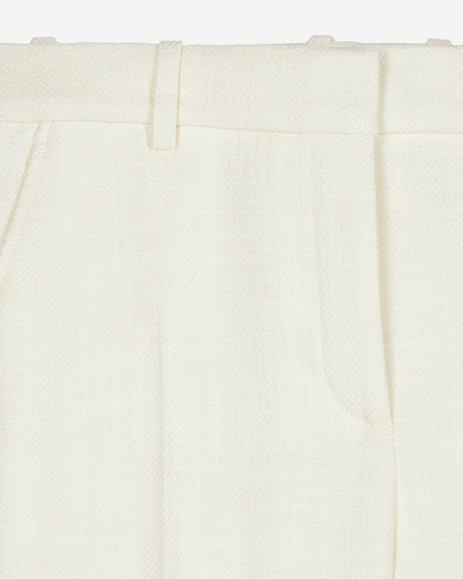 Ecru wool and cotton flared suit trousers, ECRU, hi-res image number null