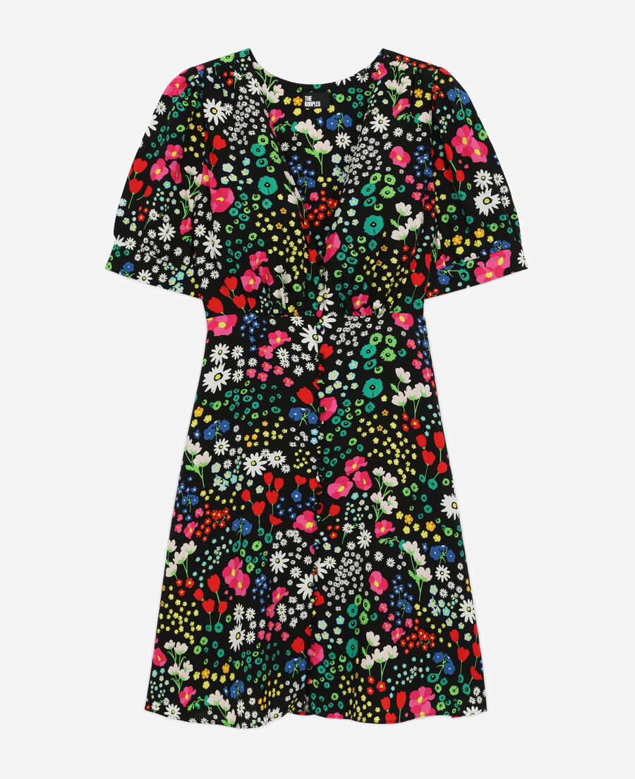 The Kooples FEMME MULTICOLOR robe courte imprimée avec boutonnage